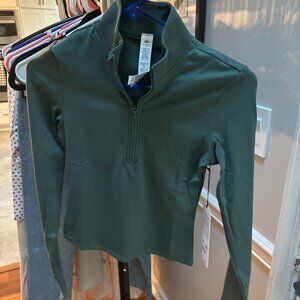 Alo Precision Softsculpt ¼ Zip – Clover Green – Medium – BNWT